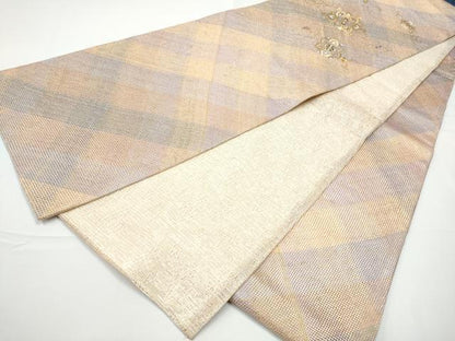 平和屋着物●ひなや工房　くむ・あむ・おる　伊豆蔵明彦　唐組　太鼓柄袋帯　総刺繍　正倉院花文　金糸　正絹　逸品　CABE0234hy