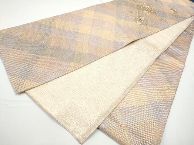平和屋着物●ひなや工房　くむ・あむ・おる　伊豆蔵明彦　唐組　太鼓柄袋帯　総刺繍　正倉院花文　金糸　正絹　逸品　CABE0234hy