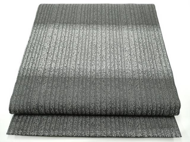 平和屋着物●太鼓柄袋帯　切嵌　市松文字文　黒地　さが美扱い　正絹　逸品　CABE0239hy