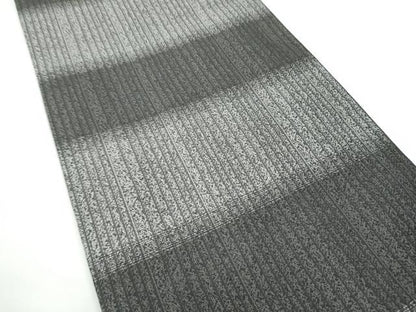 平和屋着物●太鼓柄袋帯　切嵌　市松文字文　黒地　さが美扱い　正絹　逸品　CABE0239hy
