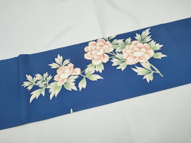 平和屋着物●塩瀬　九寸名古屋帯　流水鴛鴦花文　金彩　正絹　逸品　CABE0242hy