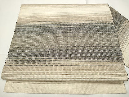 平和屋着物●八寸名古屋帯　紬地　霞文　正絹　逸品　CABE0268hy