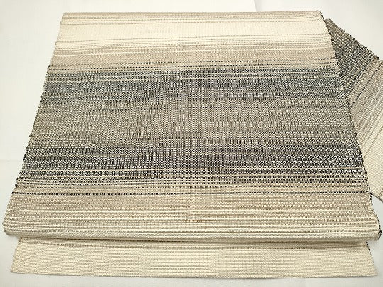 平和屋着物●八寸名古屋帯　紬地　霞文　正絹　逸品　CABE0268hy