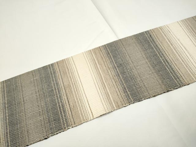 平和屋着物●八寸名古屋帯　紬地　霞文　正絹　逸品　CABE0268hy