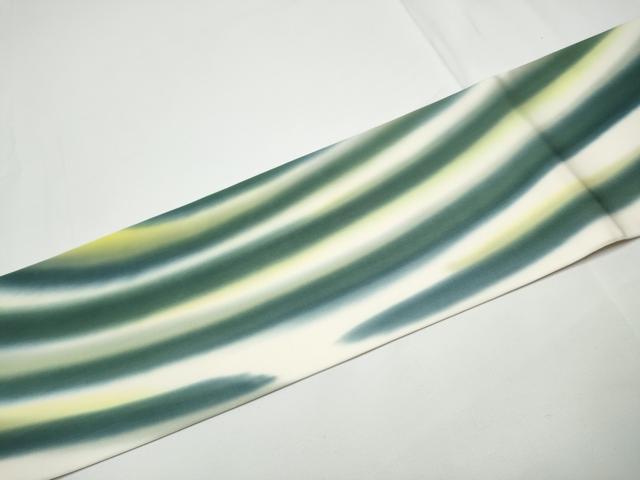 平和屋着物●虹色創家　本郷大田子　塩瀬　九寸名古屋帯　霞文　正絹　逸品　CABE0287hy