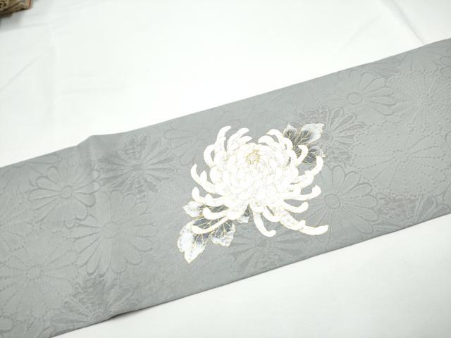 平和屋着物●九寸名古屋帯　乱菊　金銀彩　正絹　逸品　CABE0301hy