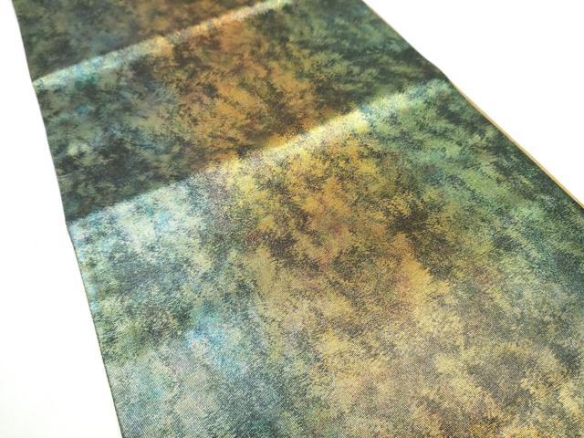 平和屋着物●両面　全通柄袋帯　動物花間道　手織本引箔　正絹　逸品　CABE0327hy