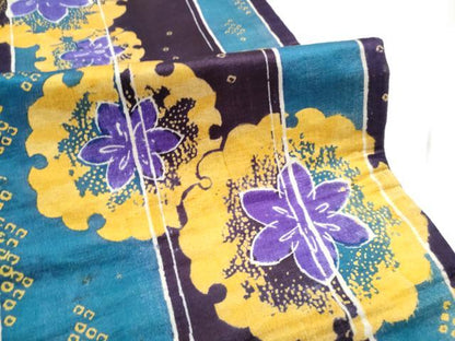 平和屋着物●アンティーク　大正ロマン　全通柄　京袋帯　雪輪花文　正絹　逸品　CABE0329hy