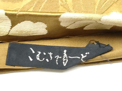 平和屋着物●こむさでもーど・COMME CA DU MODE　六通柄袋帯　枝花文　正絹　逸品　CABE0335hy