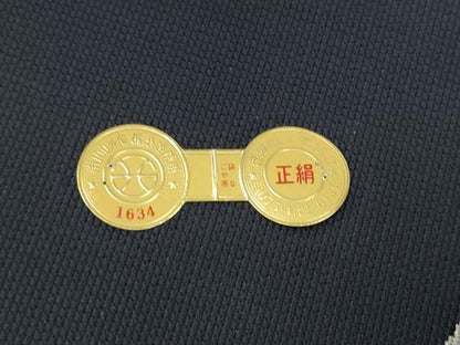 平和屋着物●西陣　織工房平井謹製　八寸名古屋帯　作家物　すくい織　瓢箪　金糸　証紙付き　正絹　逸品　CABE0374hy