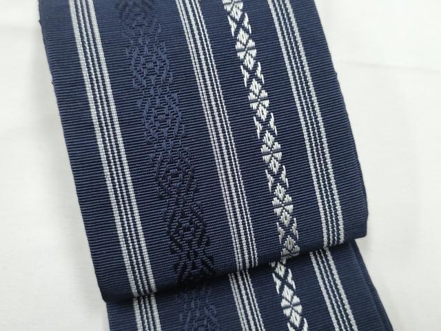 平和屋着物●男性　本場筑前博多織　角帯　献上　正絹　逸品　CABE0388hy