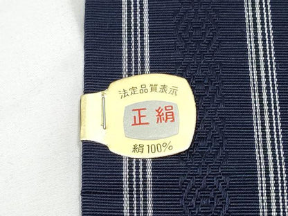 平和屋着物●男性　本場筑前博多織　角帯　献上　正絹　逸品　CABE0388hy