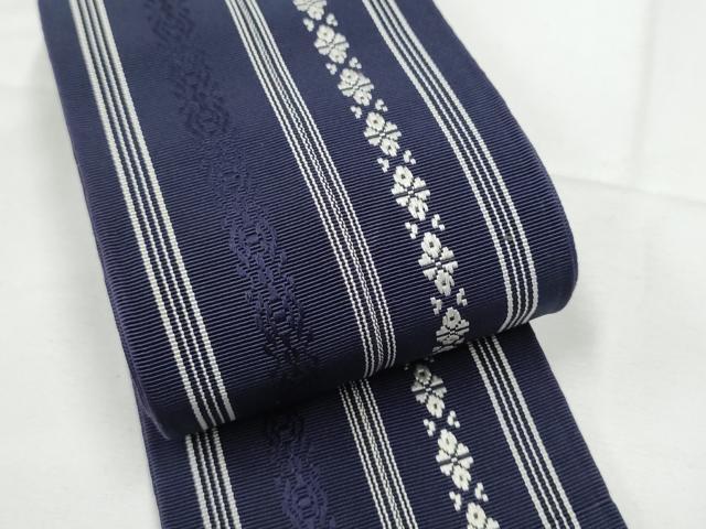 平和屋着物●男性　本場筑前博多織　角帯　献上　正絹　逸品　CABE0396hy