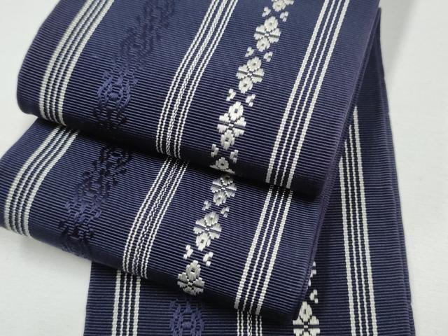 平和屋着物●男性　本場筑前博多織　角帯　献上　正絹　逸品　CABE0396hy