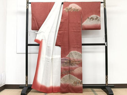 平和屋着物■訪問着　刺繍　花鳥文　金彩　正絹　逸品　CABE0404xi
