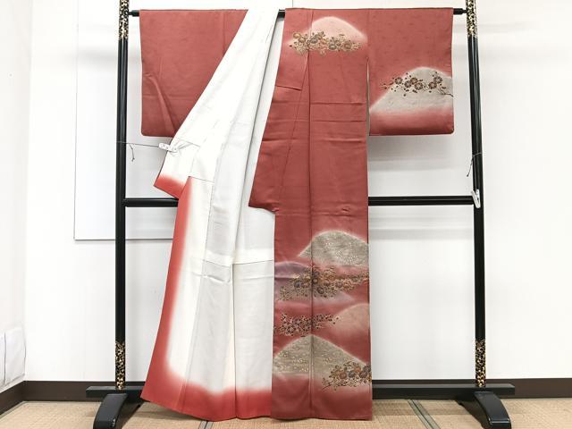 平和屋着物■訪問着　刺繍　花鳥文　金彩　正絹　逸品　CABE0404xi