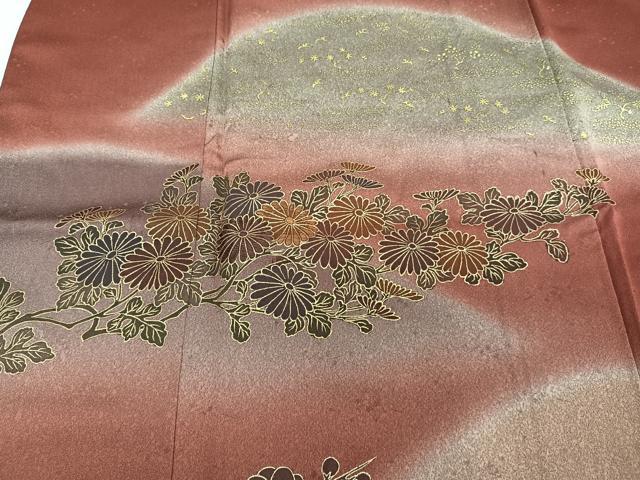 平和屋着物■訪問着　刺繍　花鳥文　金彩　正絹　逸品　CABE0404xi