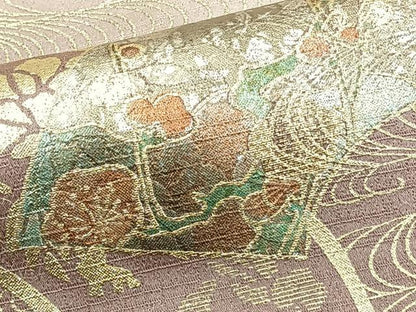 平和屋着物■訪問着　地紙花文　暈し染め　金彩　正絹　逸品　CABE0411xi