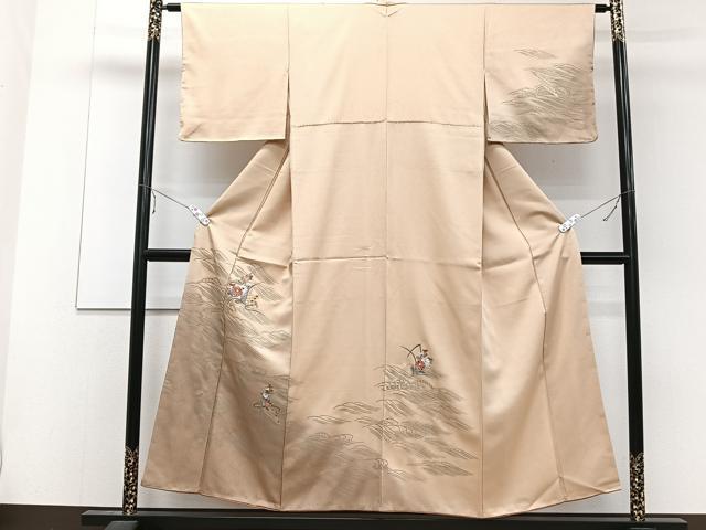 平和屋着物■訪問着　刺繍　立波花筏　金彩　正絹　逸品　CABE0412xi