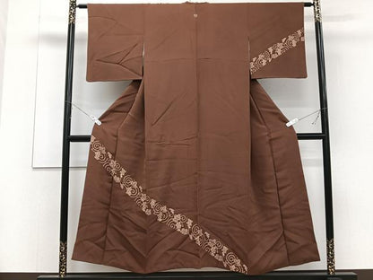 平和屋着物■訪問着　葡萄蔦の葉文　金彩　正絹　逸品　CABE0415xi