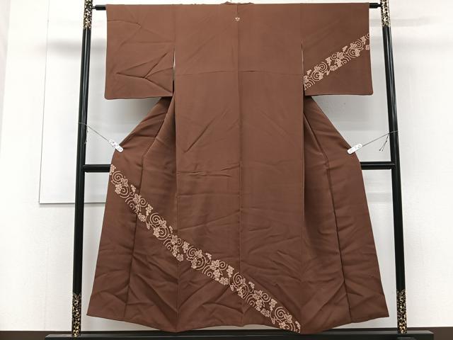 平和屋着物■訪問着　葡萄蔦の葉文　金彩　正絹　逸品　CABE0415xi