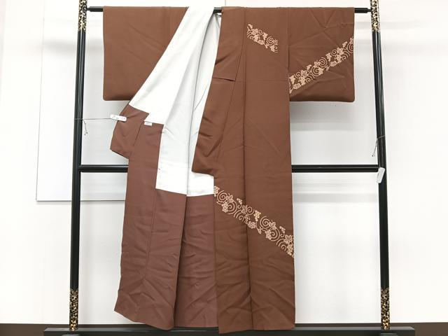 平和屋着物■訪問着　葡萄蔦の葉文　金彩　正絹　逸品　CABE0415xi