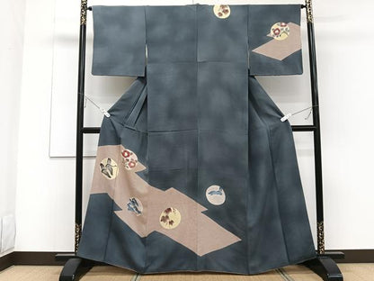 平和屋着物■訪問着 花鳥文 暈し染め 金彩 正絹 逸品 CABE0418xi