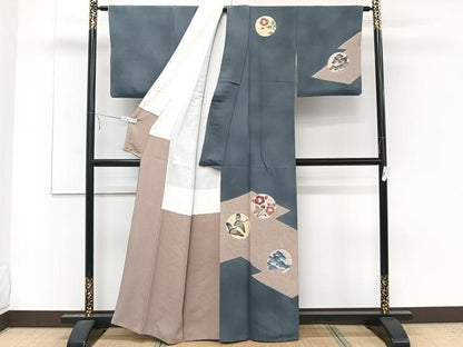 平和屋着物■訪問着 花鳥文 暈し染め 金彩 正絹 逸品 CABE0418xi