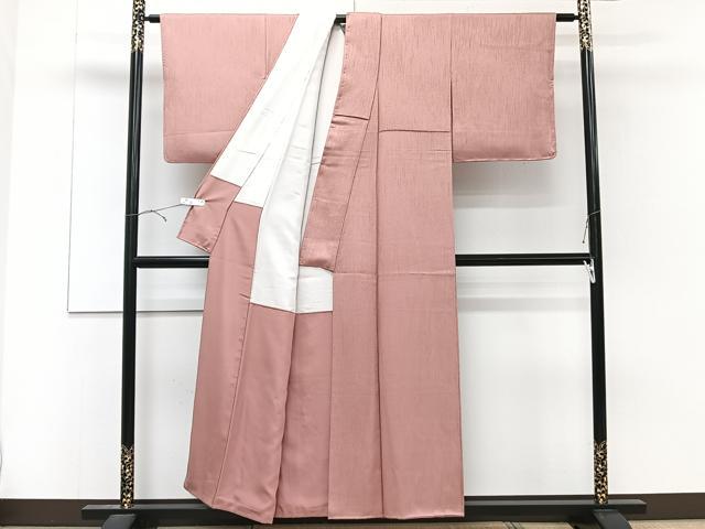 平和屋着物■上質な色無地　退紅色　正絹　逸品　CABE0430xi