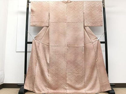 平和屋着物■上質な小紋　花青海波　暈し染め　正絹　逸品　CABE0438xi