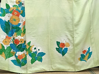 平和屋着物■訪問着　草花文　金彩　正絹　逸品　CABE0443xi