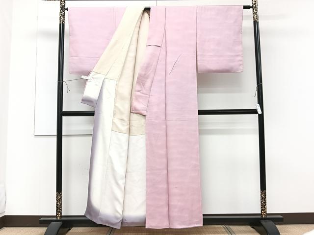平和屋着物■上質な小紋 紗綾形地紋 暈し染め 正絹 逸品 CABE0444xi