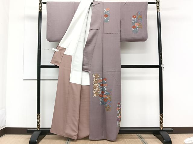 平和屋着物■訪問着　草花文　正絹　逸品　CABE0447xi