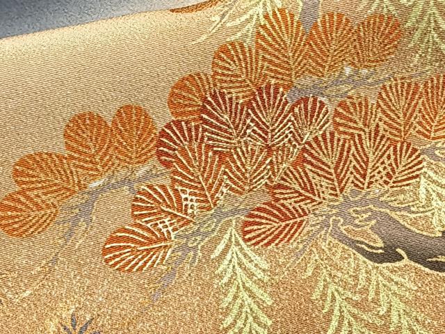 平和屋着物■豪華黒留袖 枝垂れ枝松文 暈し染め 金彩 正絹 逸品 CABE0450xi
