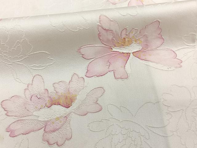 平和屋着物■訪問着　舞花文　地紋お越し　正絹　逸品　CABE0454xi