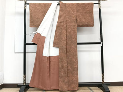 平和屋着物■上質な小紋　立波文　正絹　逸品　CABE0457xi
