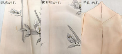 平和屋着物■訪問着　手描き　枝花文　金彩　正絹　逸品　CABE0463xi