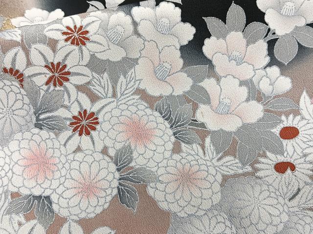 平和屋着物■豪華黒留袖 刺繍 花車文 金銀彩 正絹 逸品 CABE0465xi