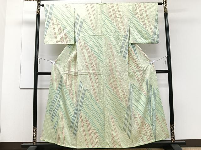平和屋着物■上質な小紋 幾何学地紋 正絹 逸品 CABE0509xi