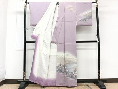 平和屋着物■訪問着 遠山樹林文 暈し染め 正絹 逸品 CABE0512xi