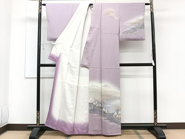平和屋着物■訪問着 遠山樹林文 暈し染め 正絹 逸品 CABE0512xi