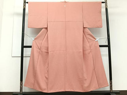平和屋着物■上質な色無地 真赭色 正絹 逸品 CABE0515xi