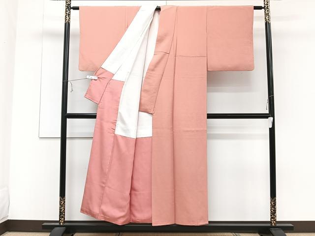 平和屋着物■上質な色無地 真赭色 正絹 逸品 CABE0515xi
