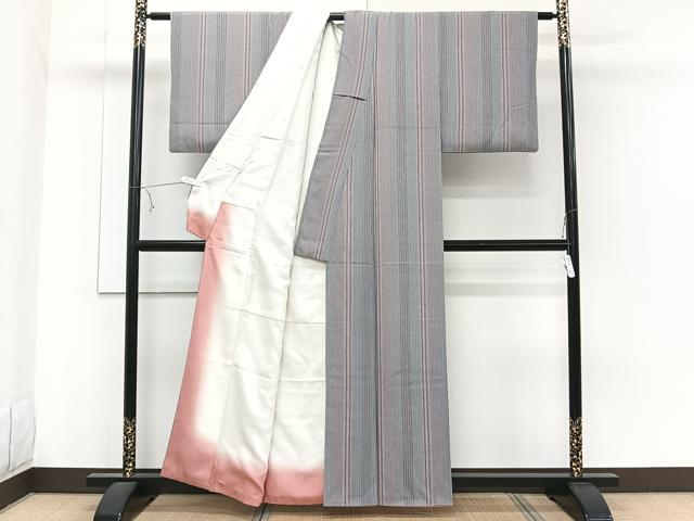 平和屋着物■上質な小紋 縞 正絹 逸品 CABE0587xi