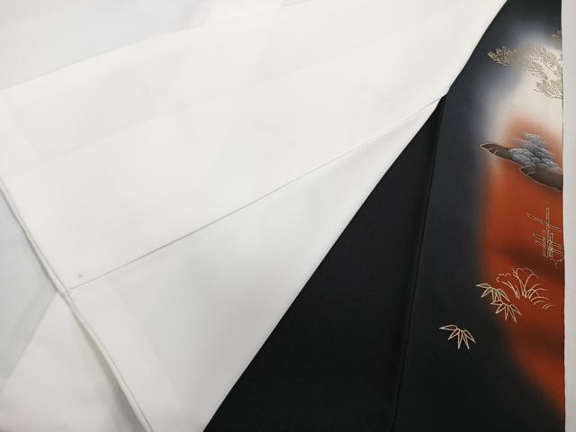 平和屋着物■豪華黒留袖　作家物　風景文　暈し染め　金銀彩　正絹　逸品　CABE0594xi