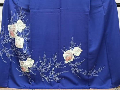 平和屋着物■訪問着 破れ色紙花文 松竹梅 正絹 逸品 CABE0595xi