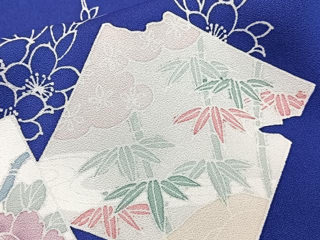 平和屋着物■訪問着 破れ色紙花文 松竹梅 正絹 逸品 CABE0595xi