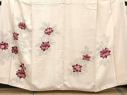 平和屋着物■訪問着 草花文 正絹 逸品 CABE0597xi