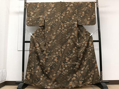 平和屋着物■小紋 花蝶文 洗える着物 CABE0608xi