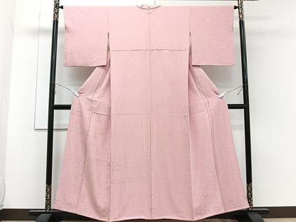 平和屋着物■無地絵訪問着 降臨舞花地紋 石竹色 正絹 逸品 CABE0617xi